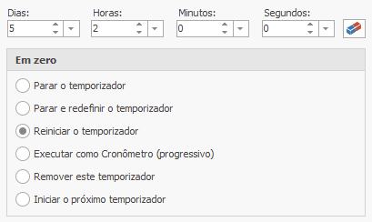 Configurações do cronômetro