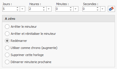 Paramètres de la minuterie